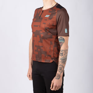 Jëuf Pro Gravel Jersey with Zip - Brown