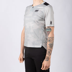 Maglia Jëuf Pro Gravel con zip - Grigio