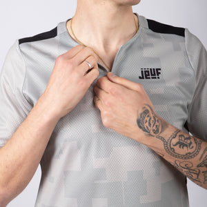 Maglia Jëuf Pro Gravel con zip - Grigio