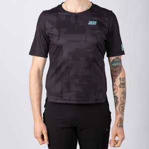 Maglia Jëuf Pro Gravel con zip - Nero