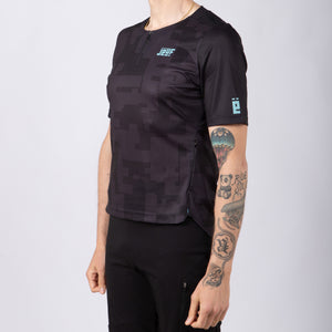 Maglia Jëuf Pro Gravel con zip - Nero